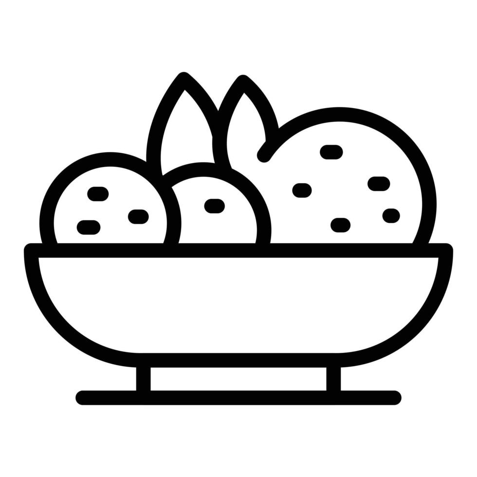 Egypt falafel icon, outline style vector