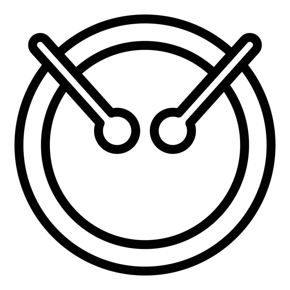 Toy drum icon, outline style vector