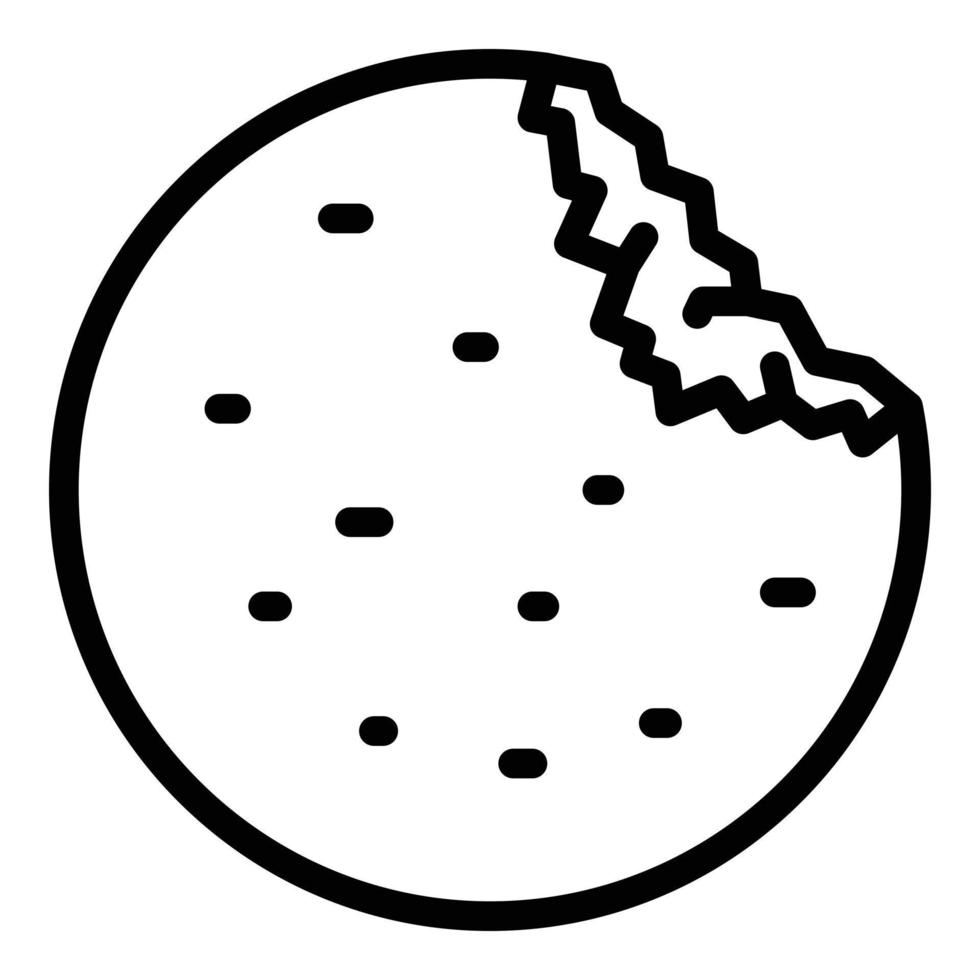 Vegan falafel icon, outline style vector