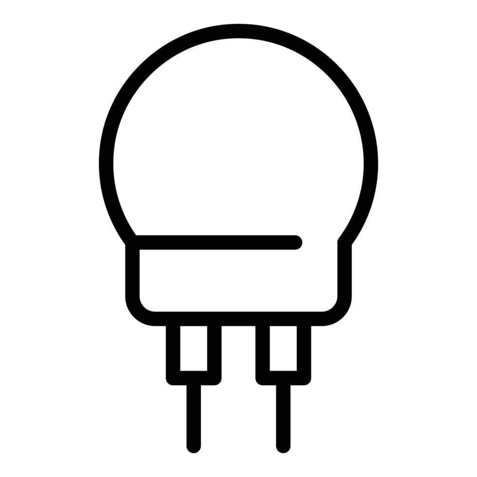 Light resistor icon, outline style vector