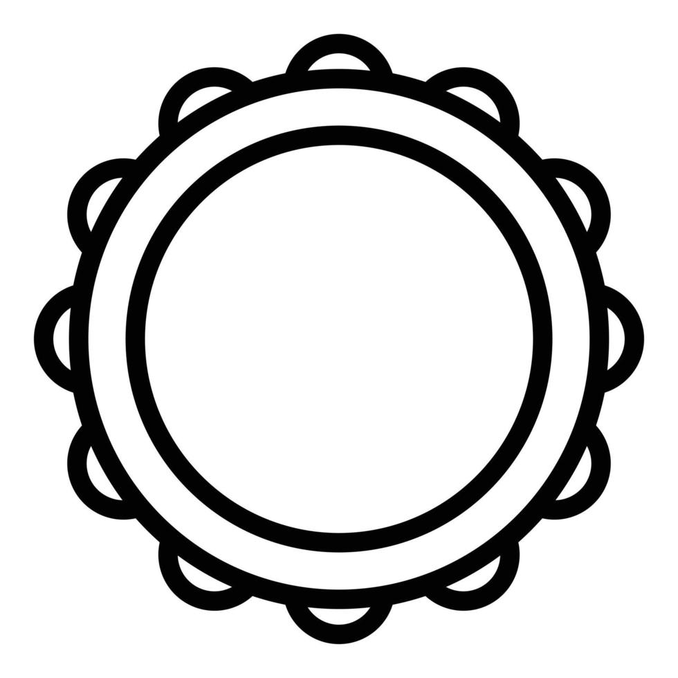 Drum art icon, outline style vector