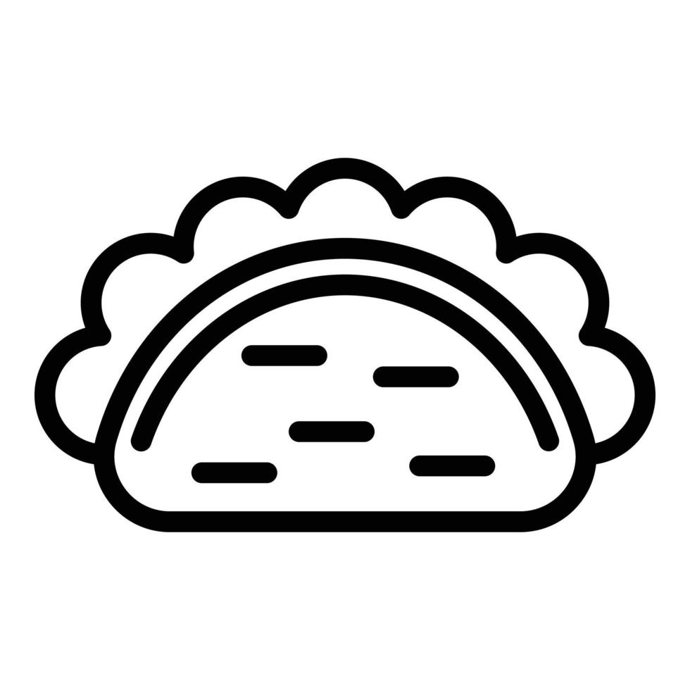 Taco burrito icon, outline style vector