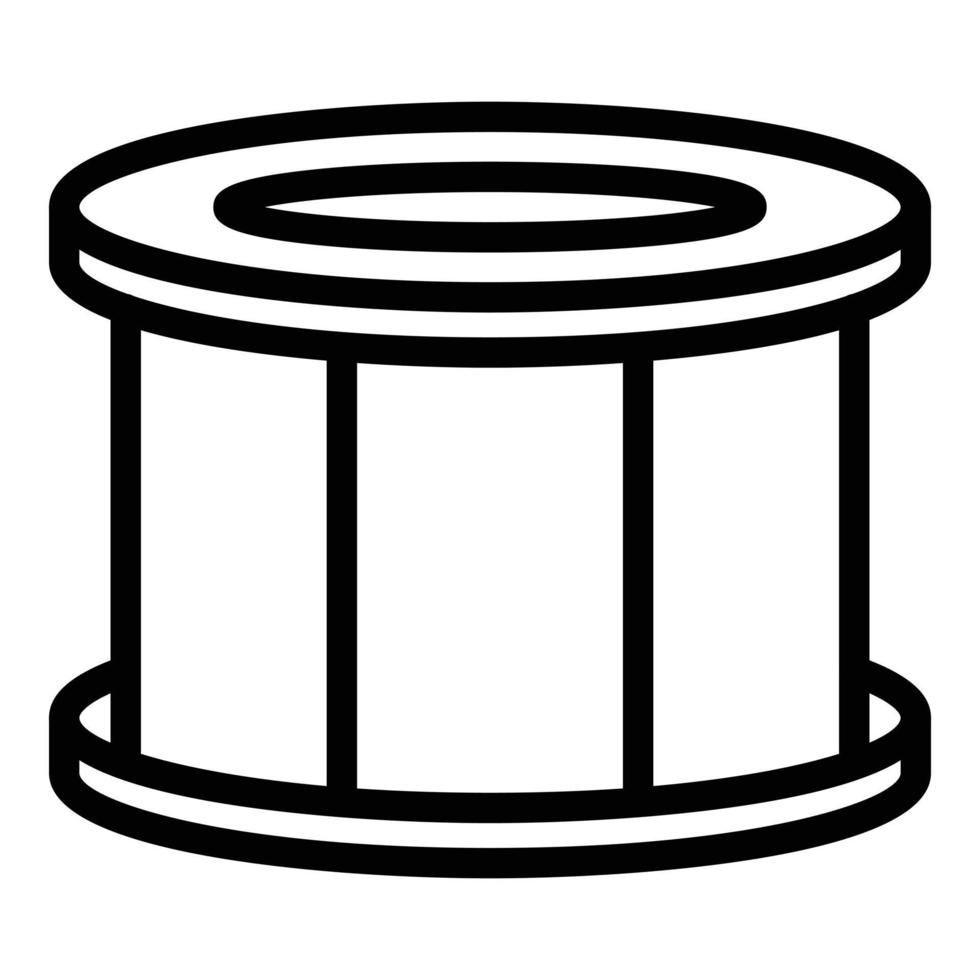 Rock drum icon, outline style vector
