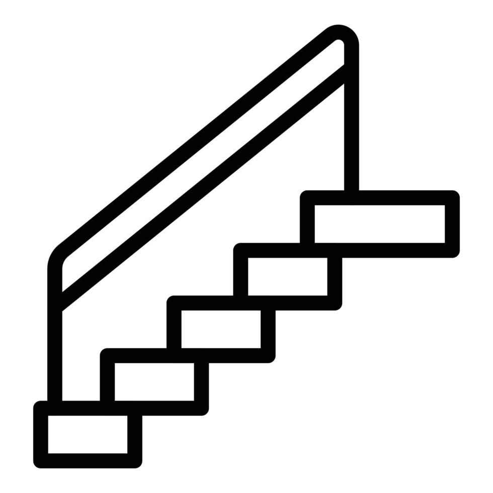 Stairs icon, outline style vector