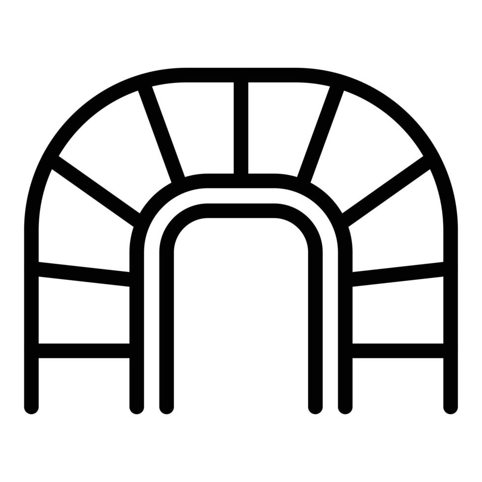 Building stairway icon, outline style vector