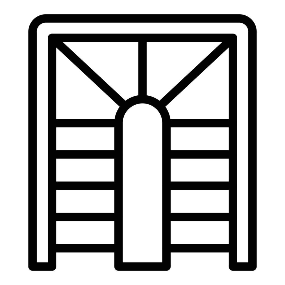 Building staircase icon, outline style vector