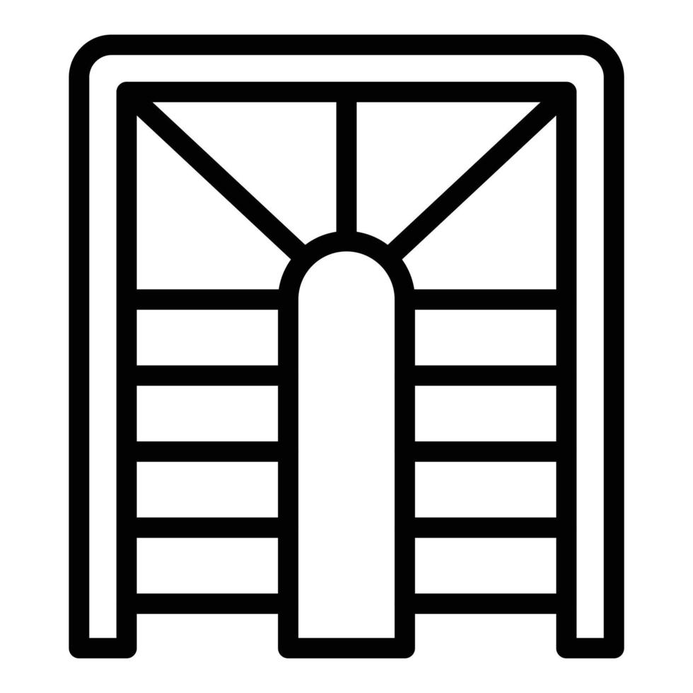 icono de escalera de construcción, estilo de esquema vector