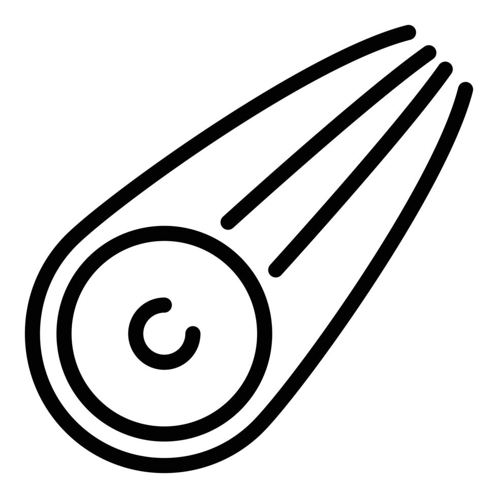 Space asteroid icon, outline style vector