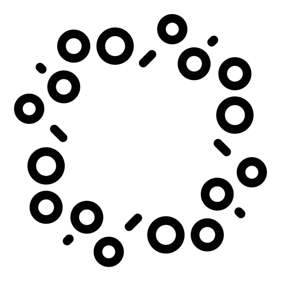 System asteroids icon, outline style vector