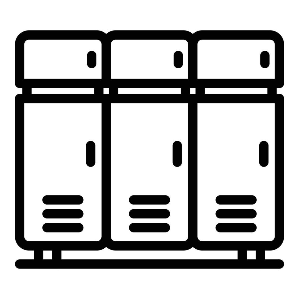 Pool locker icon, outline style vector