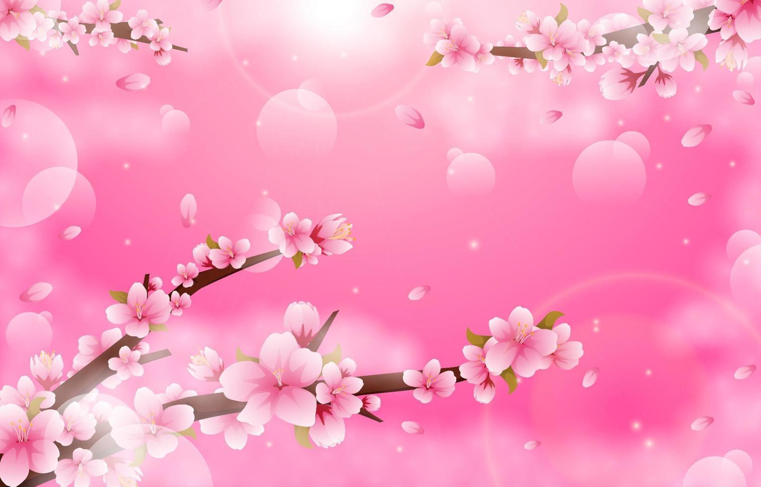 Peach Blossom Background vector