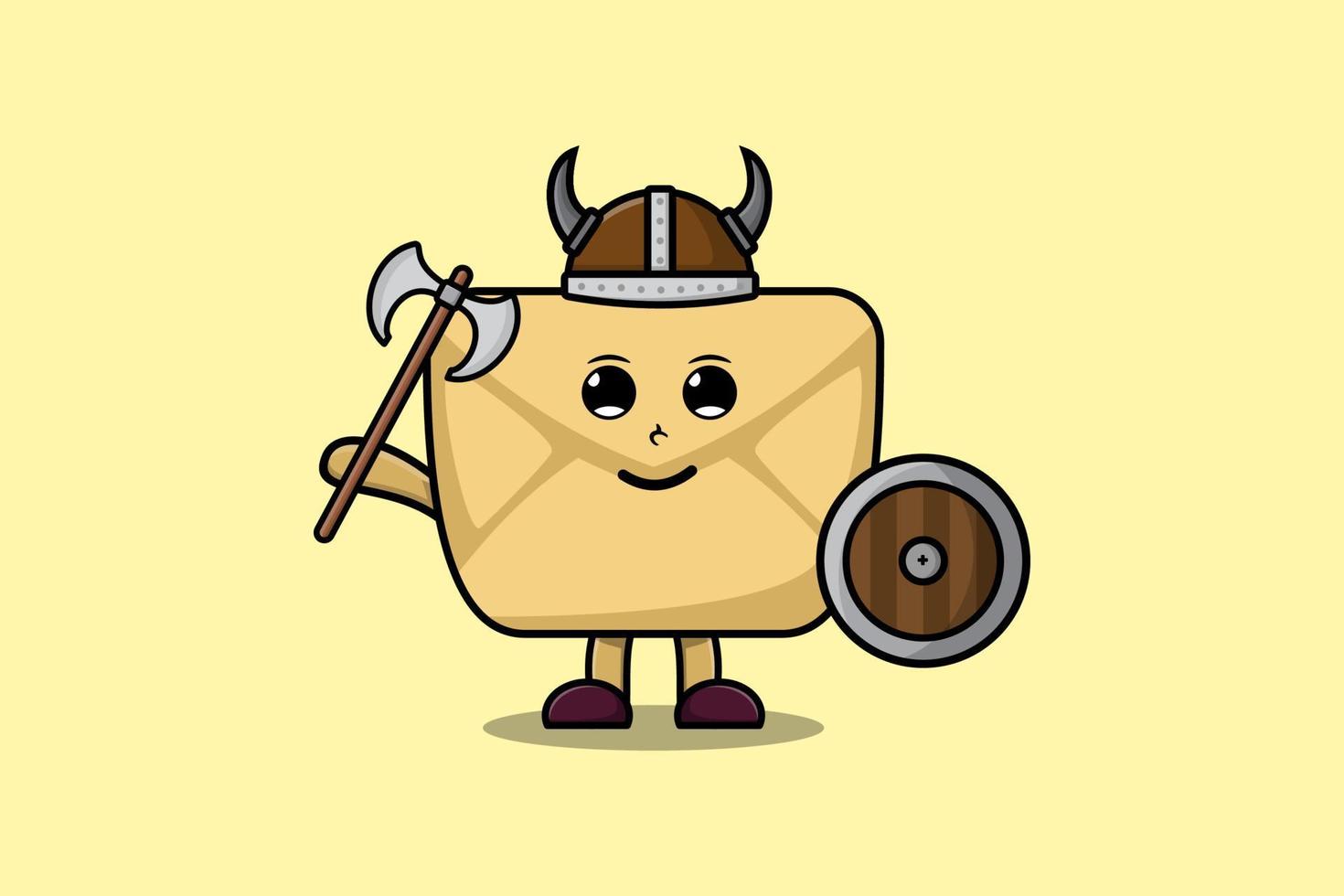 lindo personaje de dibujos animados sobre pirata vikingo vector