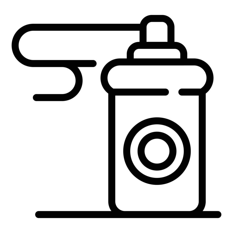 icono de botella de spray de pintura, estilo de contorno vector