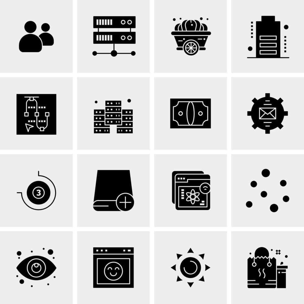 16 Universal Business Icons Vector Creative Icon Illustration to use in web and Mobile Related project