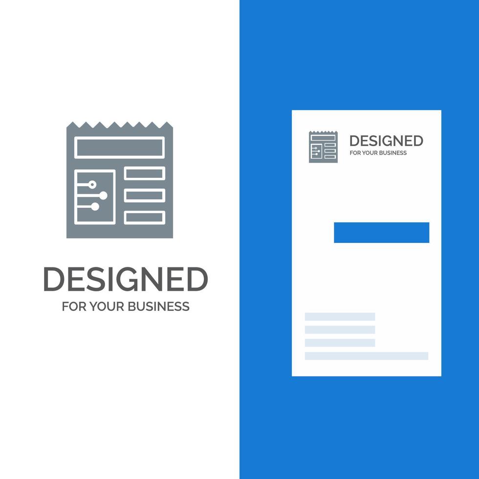 Document Basic Ui Grey Logo Design and Business Card Template vector