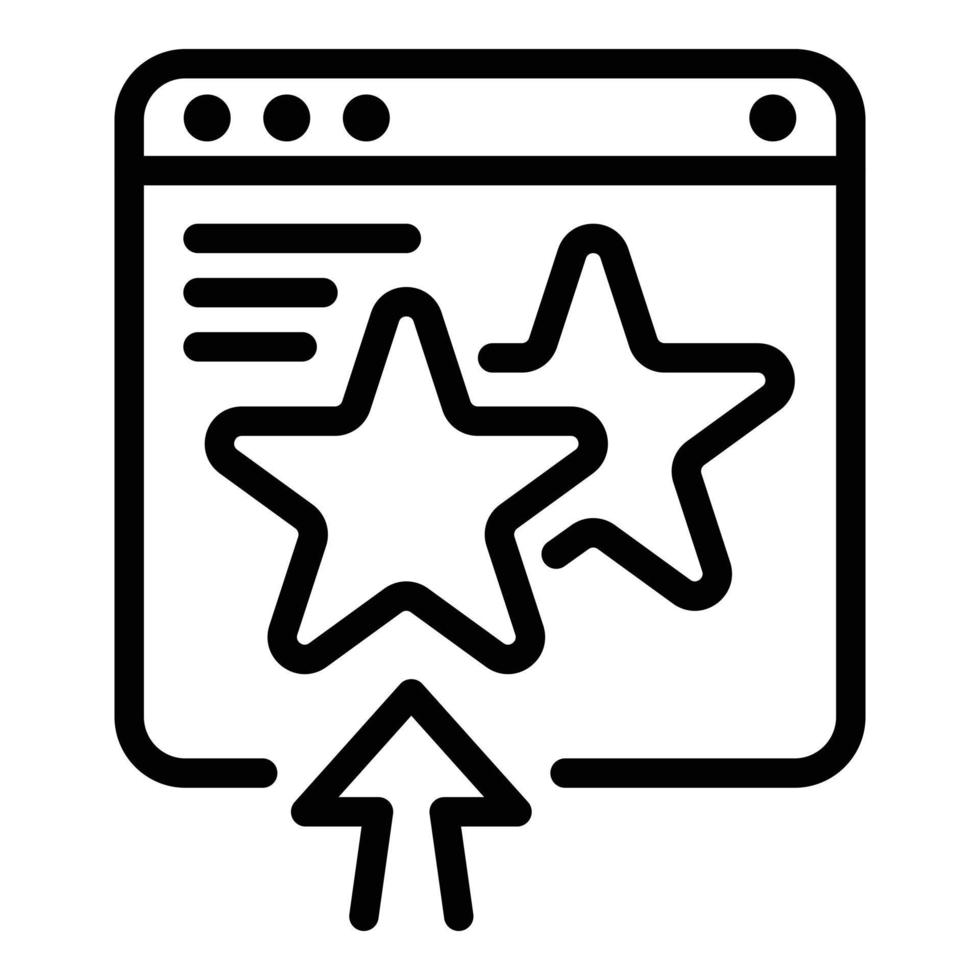 Online web ranking icon, outline style vector