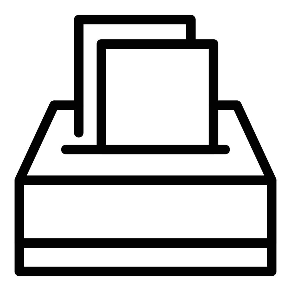 icono de pañuelo de mesa, estilo de contorno vector