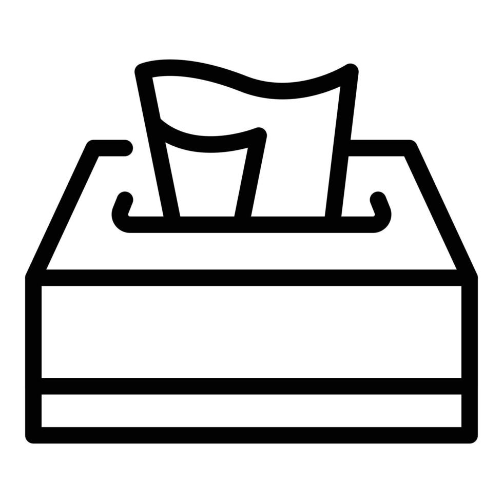 Tissue box icon, outline style vector