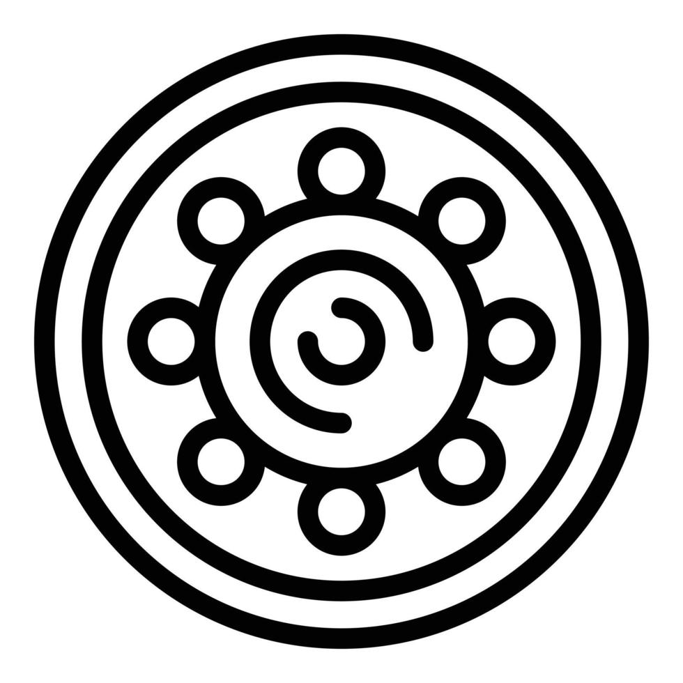 Waste manhole icon, outline style vector