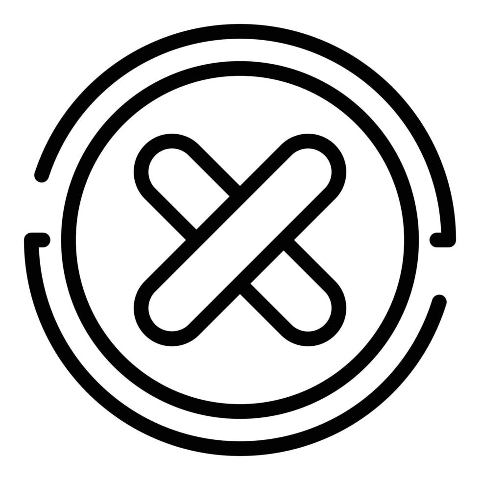 Reject dislike icon, outline style vector