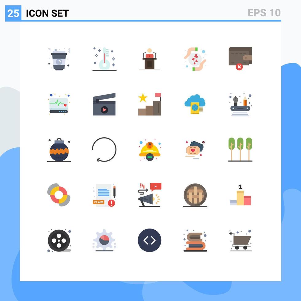 25 Creative Icons Modern Signs and Symbols of love care speaker speech pudlic Editable Vector Design Elements