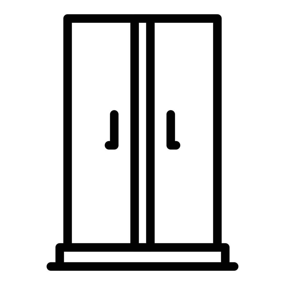New shower stall icon, outline style vector