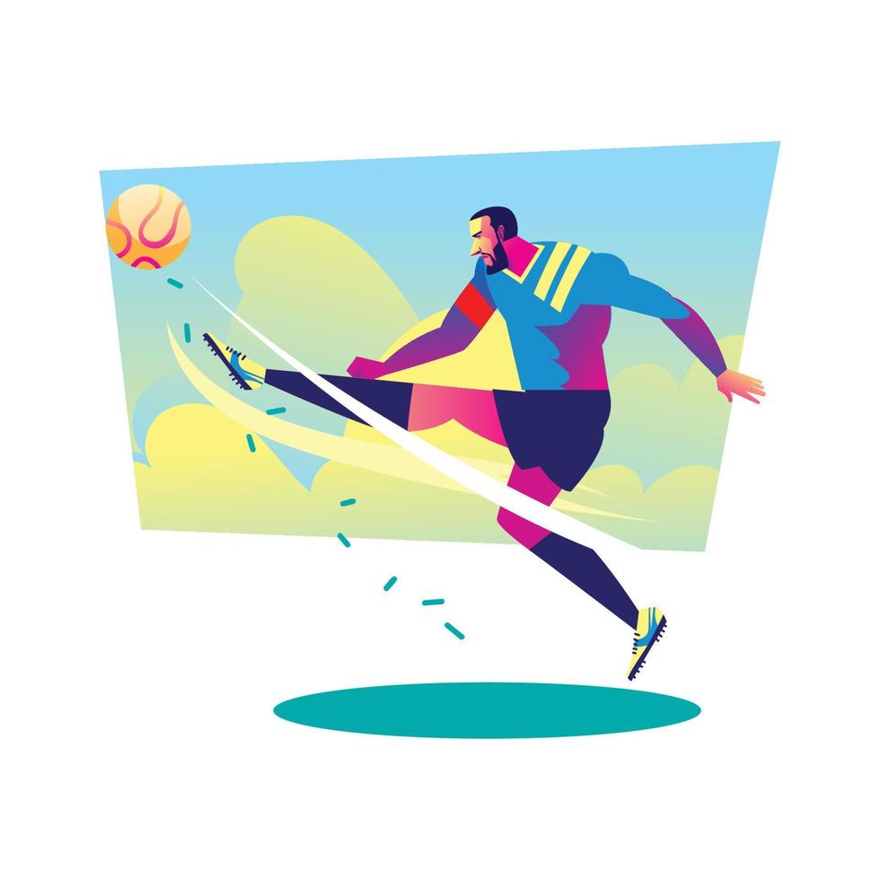 jugador de fútbol profesional vector