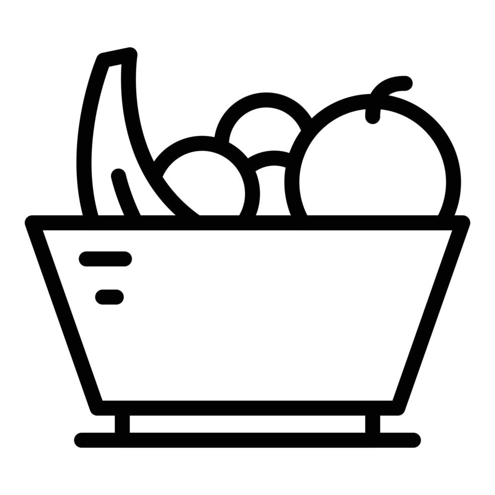 Fruit salad icon, outline style vector