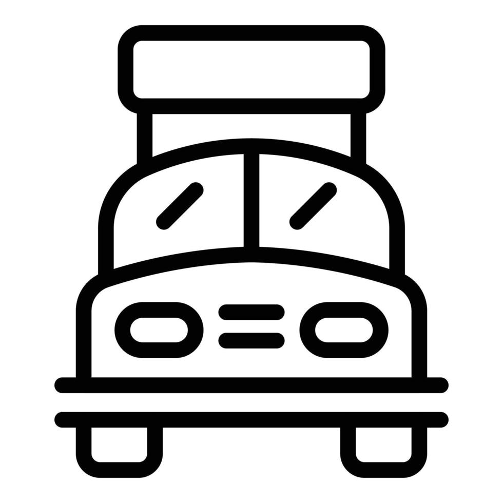 icono de la caja del techo del vehículo, estilo de esquema vector