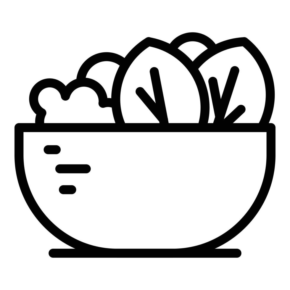 Fruit salad calorie icon, outline style vector