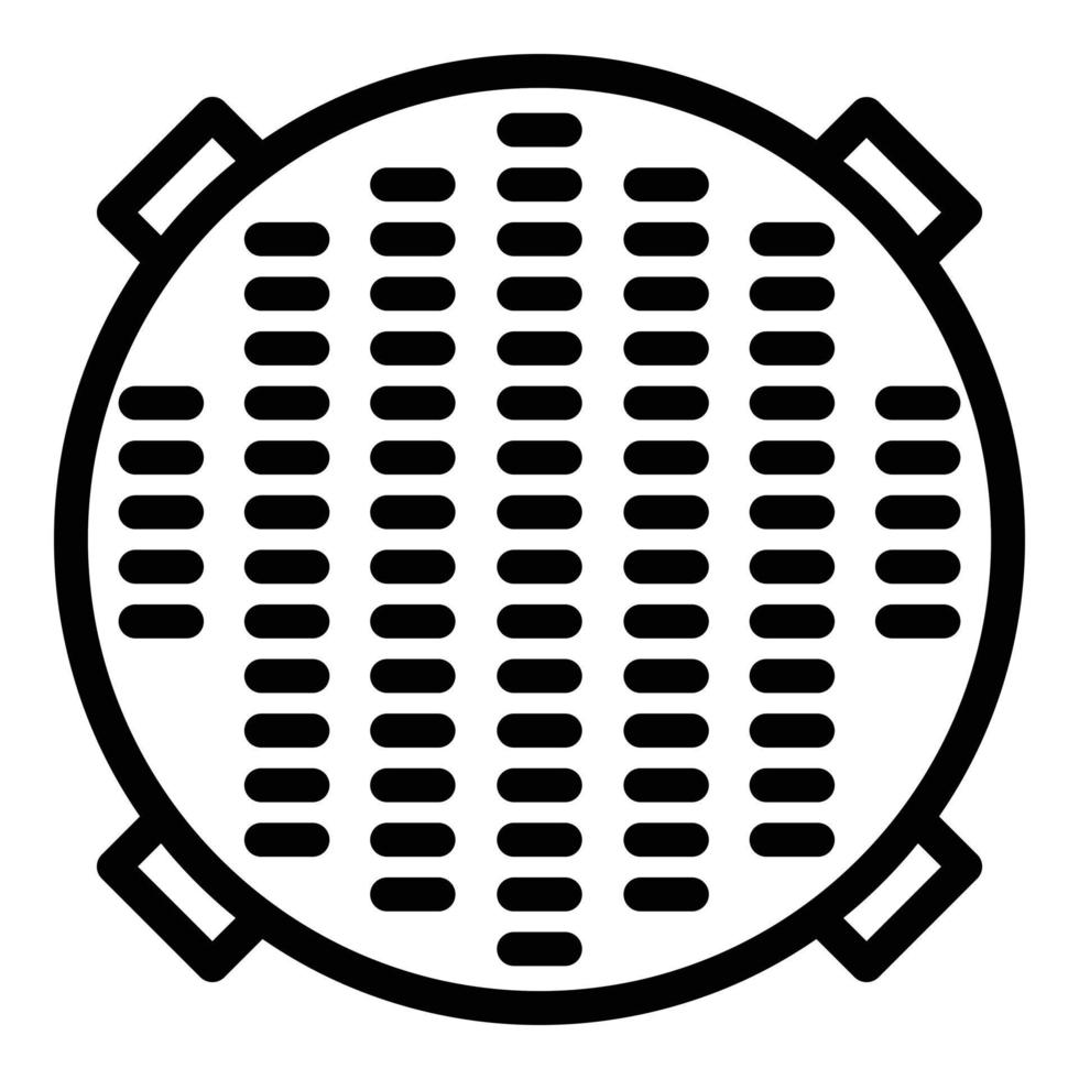 Toilet manhole icon, outline style vector