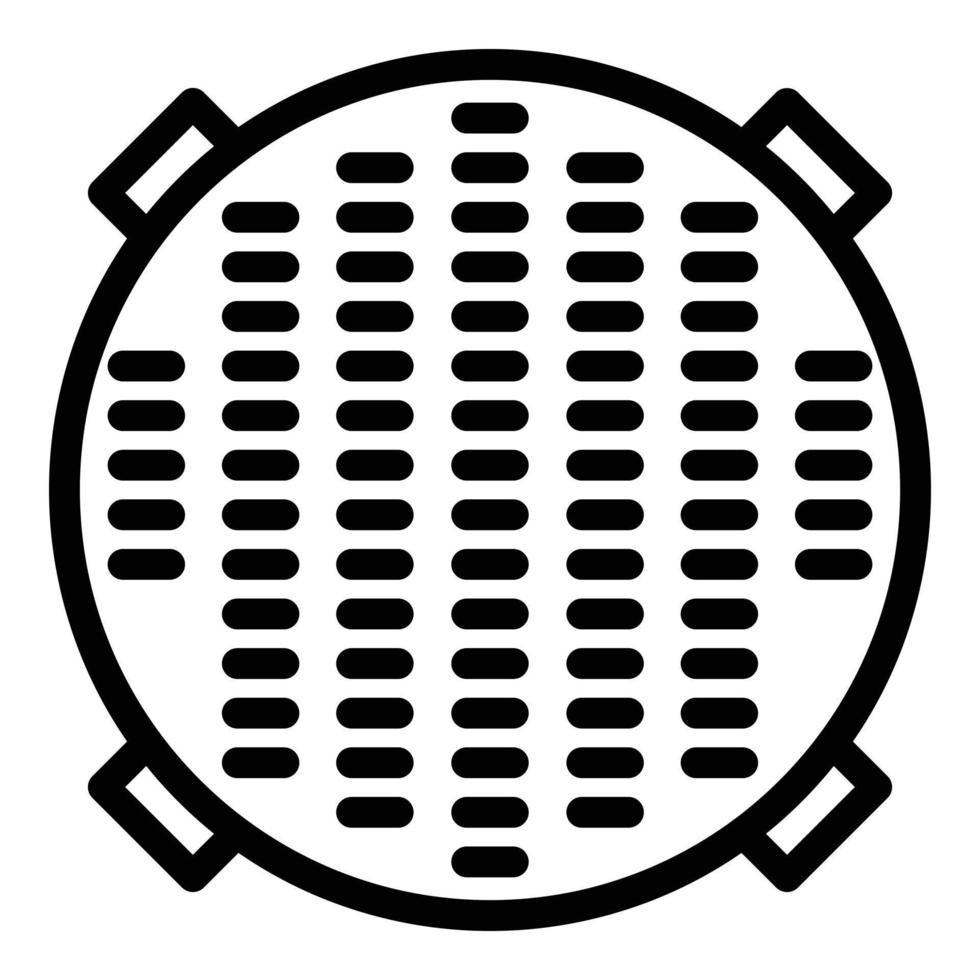 Toilet manhole icon, outline style vector