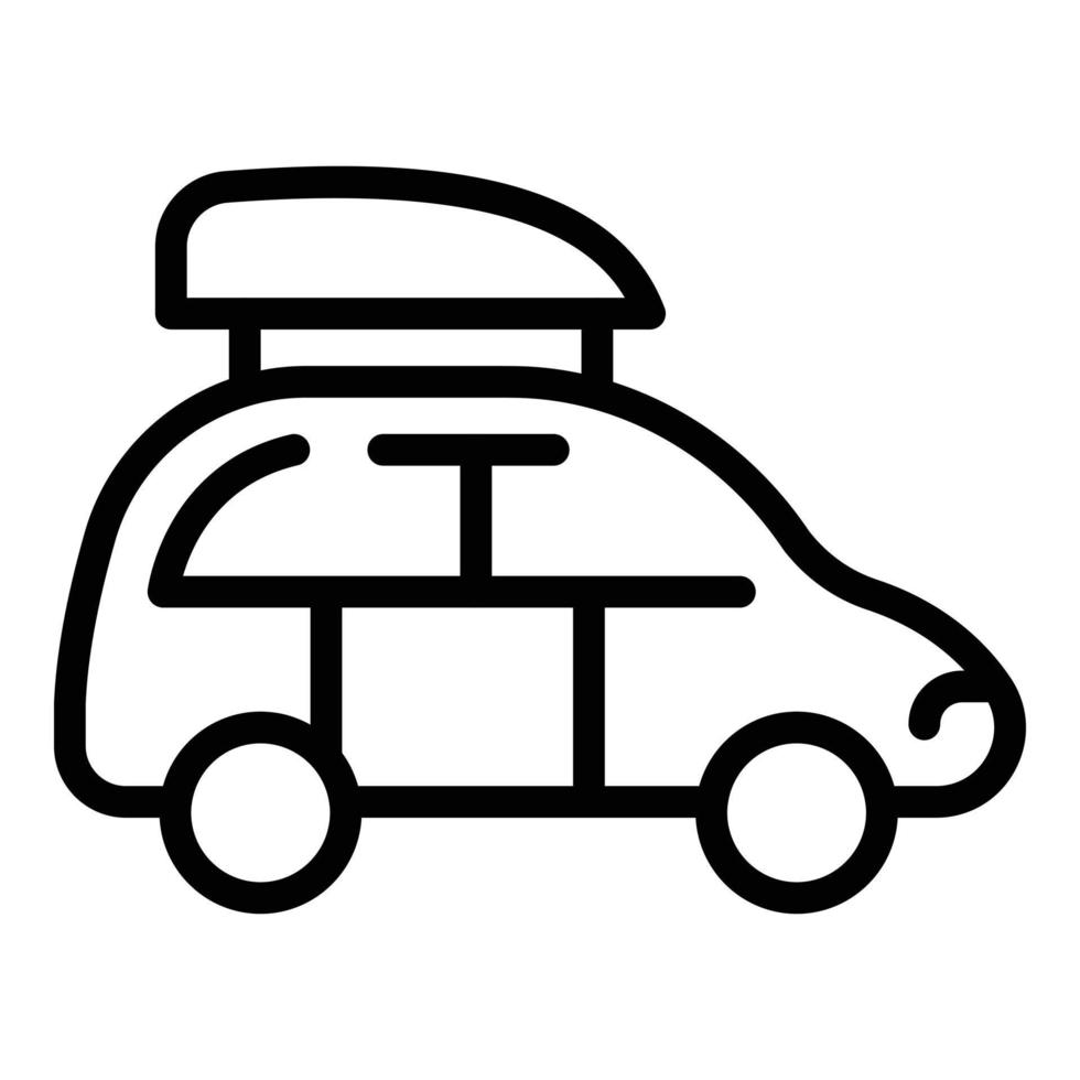 Side car roof box icon, outline style vector