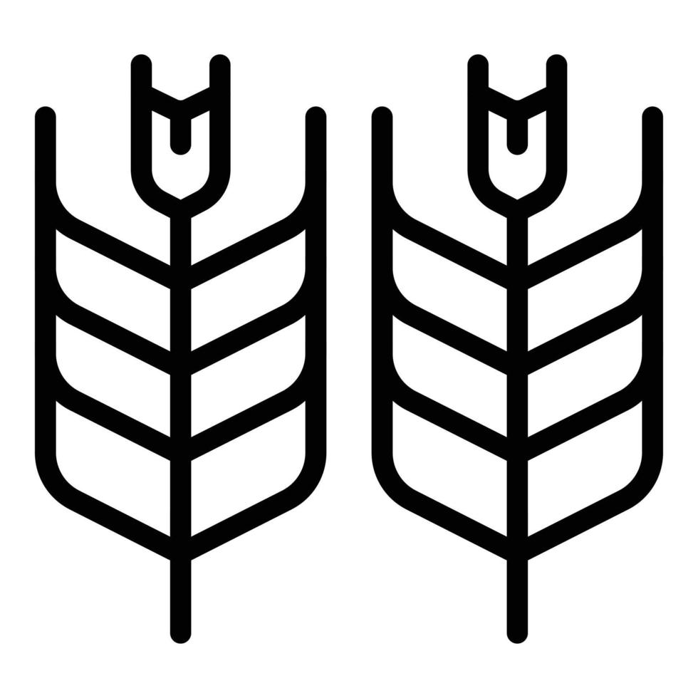 Plant allergy icon, outline style vector