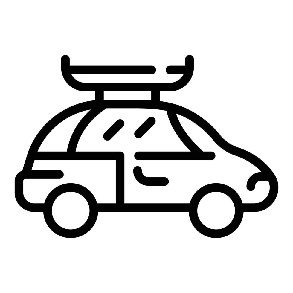 Car roof container icon, outline style vector