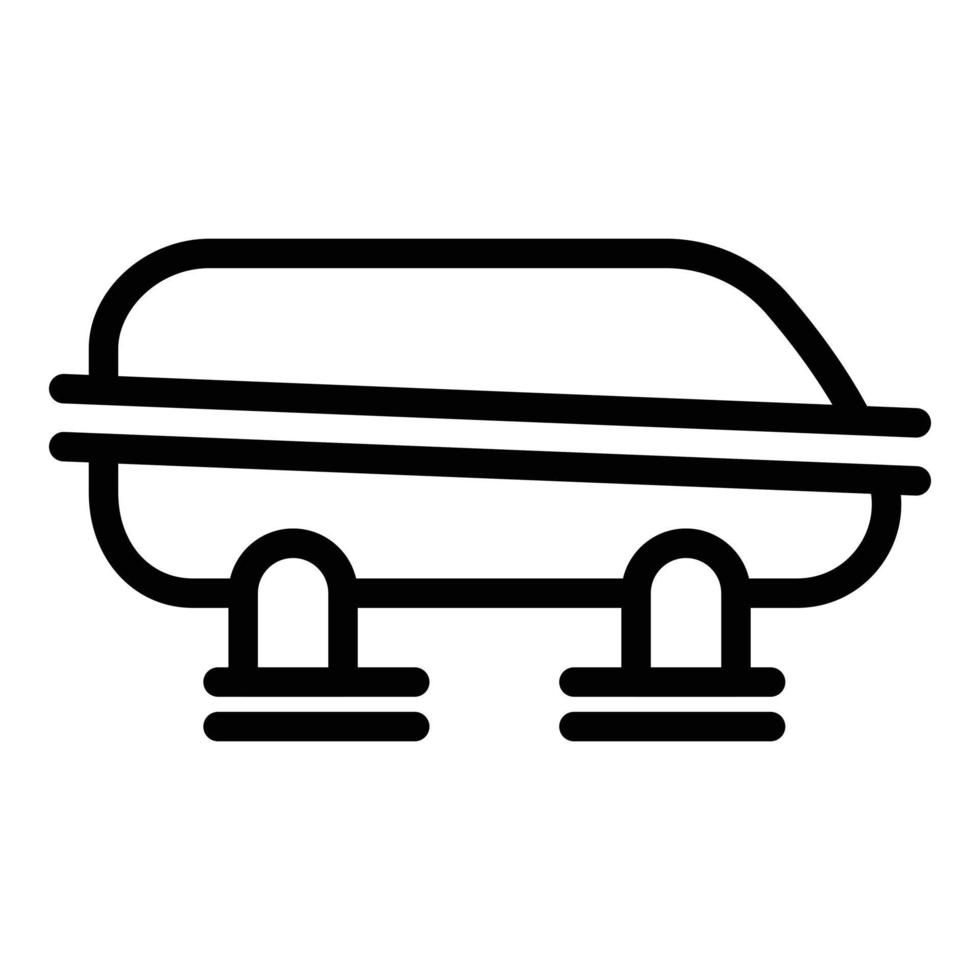 Car roof big box icon, outline style vector