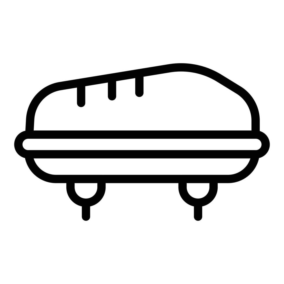 Car roof plastic box icon, outline style vector