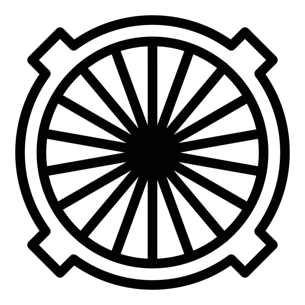 Hole manhole icon, outline style vector