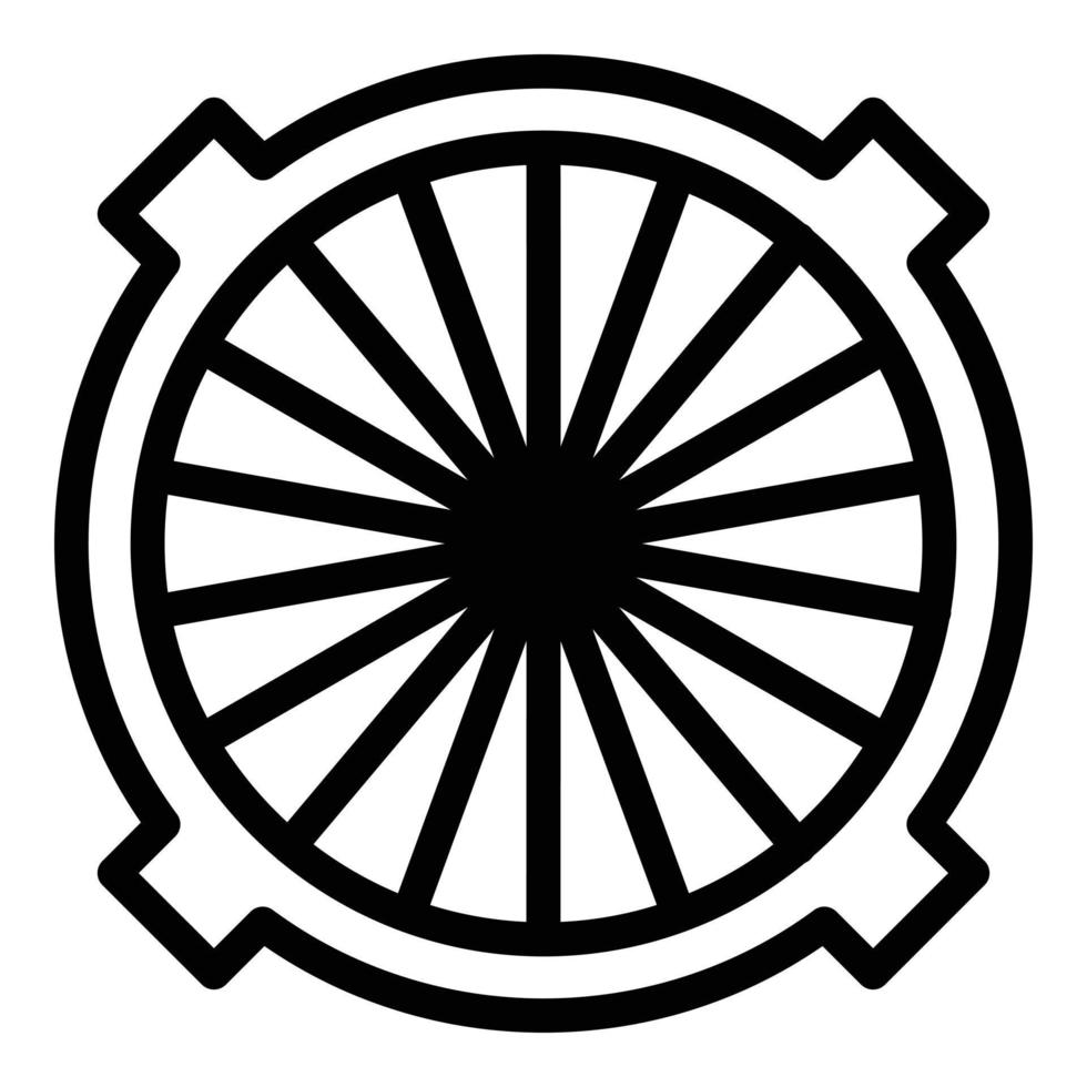 Hole manhole icon, outline style vector