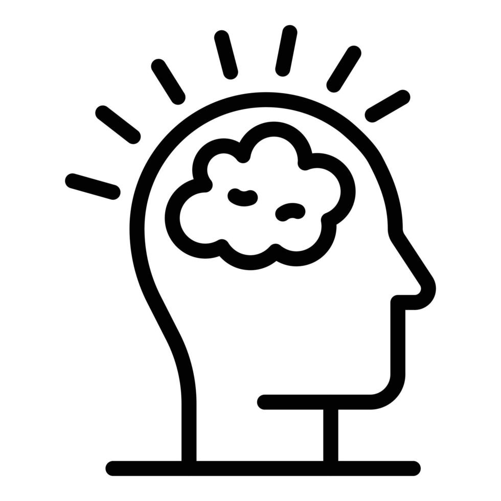 Brainstorming icon, outline style vector