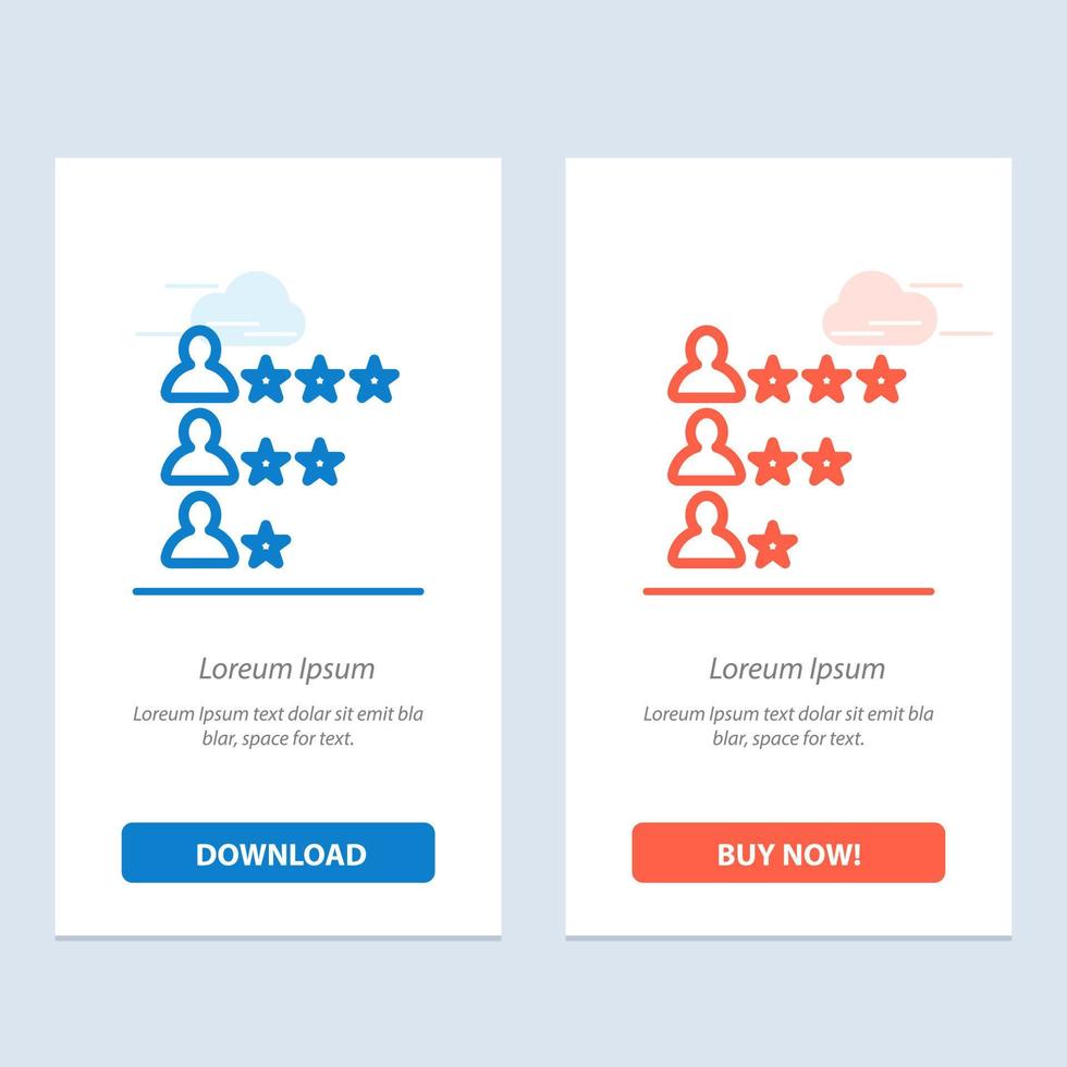 Business Job Find Network  Blue and Red Download and Buy Now web Widget Card Template vector