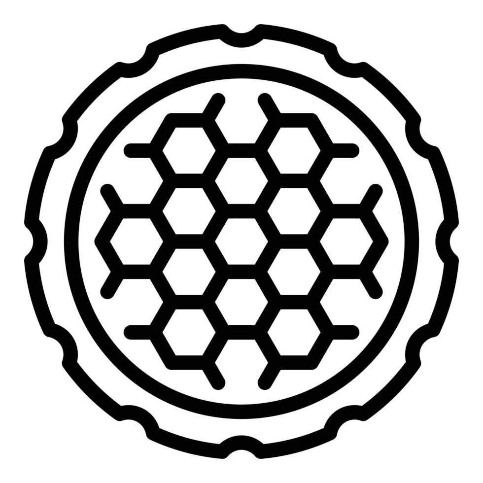 Manhole cover icon, outline style vector