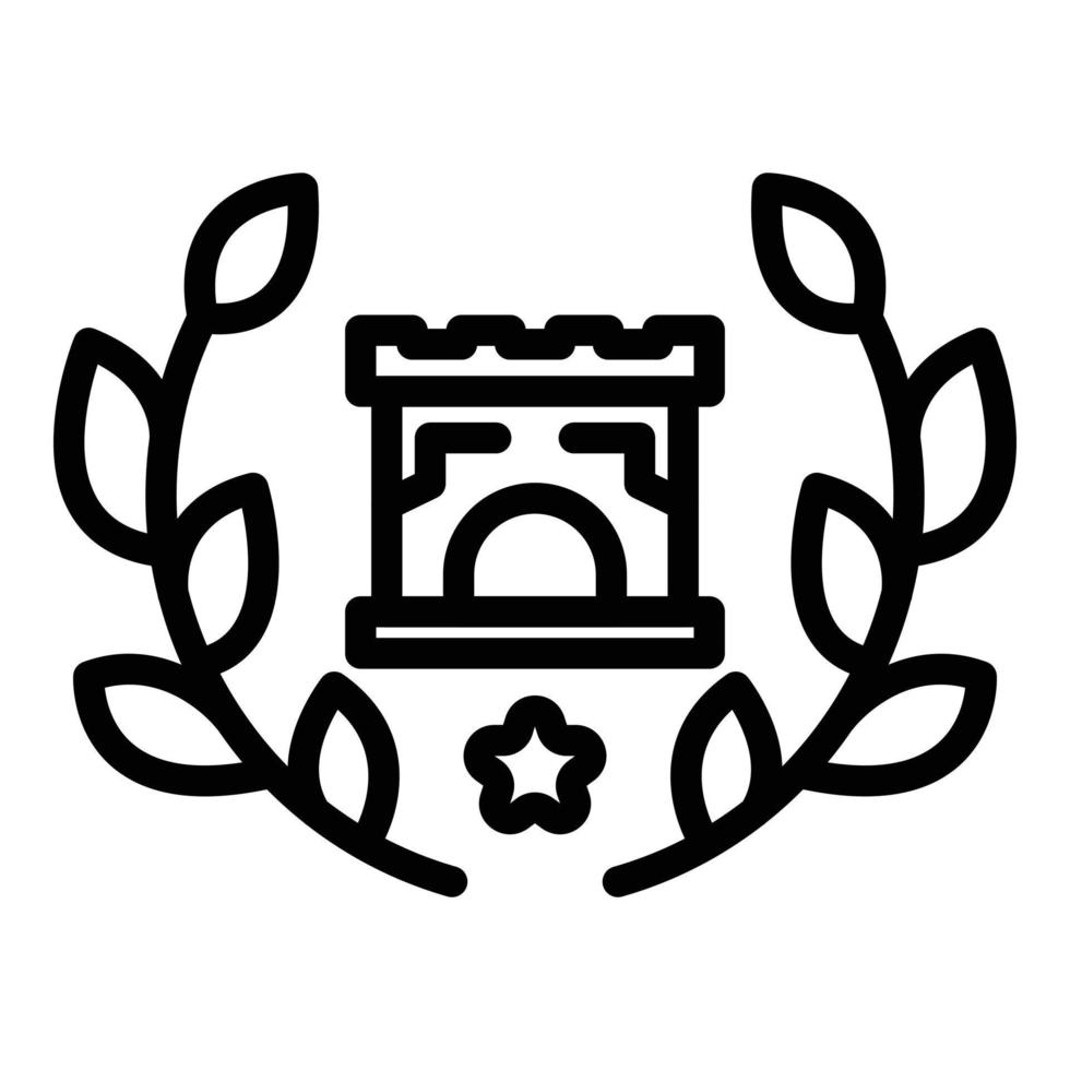 icono de la torre de los reyes, estilo de esquema vector