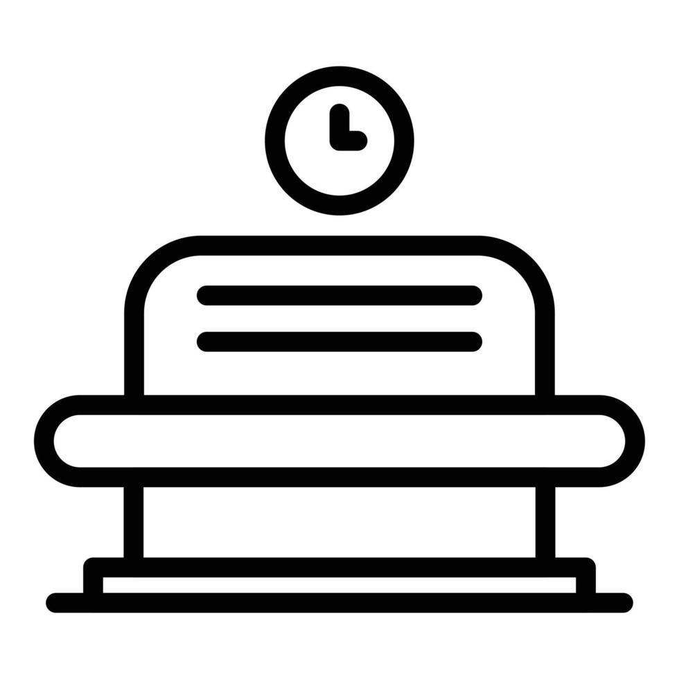 Bed icon, outline style vector