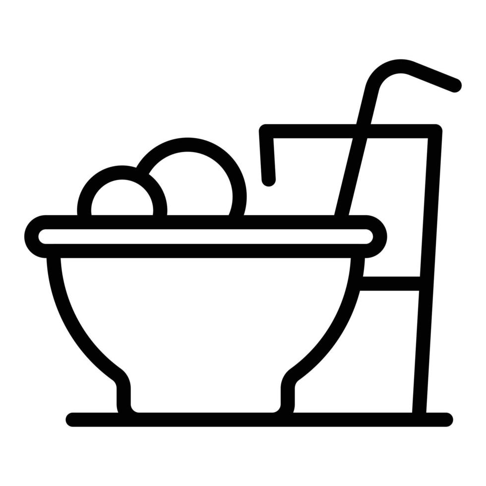 Lunch icon, outline style vector