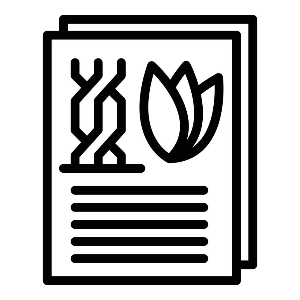 Gmo documents icon, outline style vector