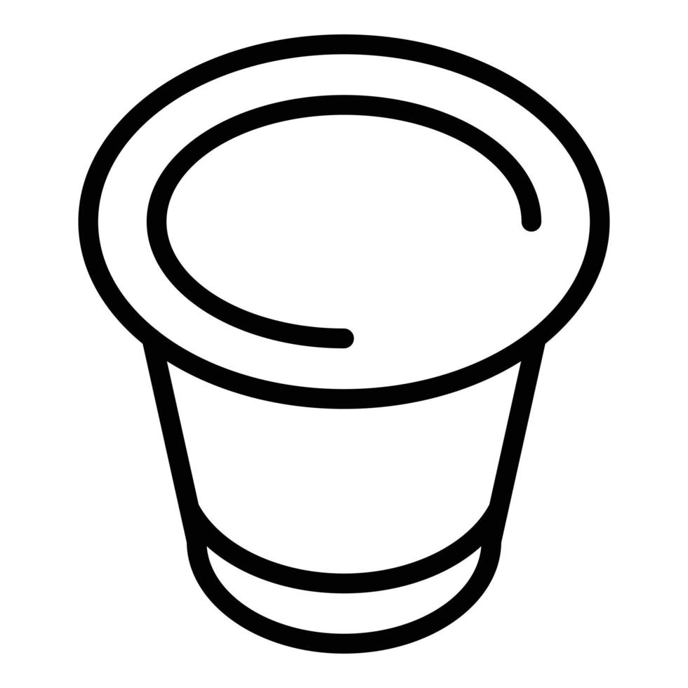 icono de cápsula barista, estilo de esquema vector