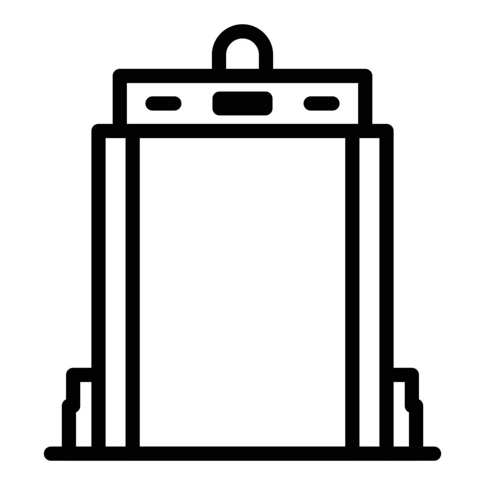 Gate scanner icon, outline style vector