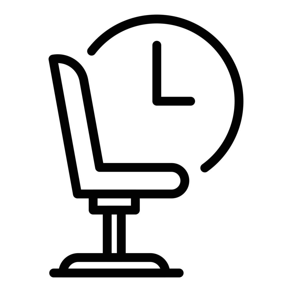 Chair waiting icon, outline style vector