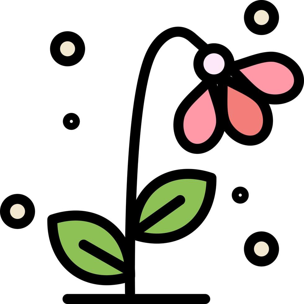 flora floral flor naturaleza primavera color plano icono vector icono banner plantilla